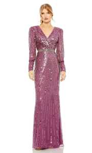 ชุดราตรีทรงเอไลน์สำหรับผู้หญิงชุดเดรสออกงานแบบทางการแขนยาวประดับด้วยเลื่อมประดับด้วยลูกปัดปักเลื่อมสุดหรู - Product Image 5