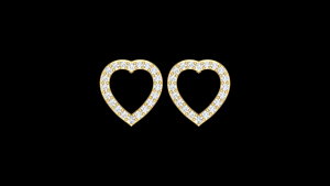 Timeless Dainty Diamond Open <b>Heart</b> Huggies <b>Earrings</b> Featuring Refined Shine And Sophisticated Charm Suitable For Any Occasion - Product Image 5