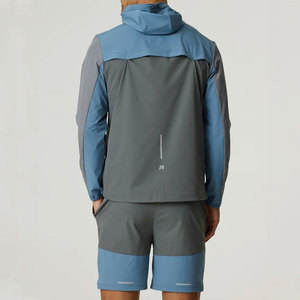 Ensemble de veste coupe-vent d'extérieur sublimée pour homme, ensemble de survêtement personnalisé en gros, ensemble de shorts 2 pièces, survêtement coupe-vent pour homme en nylon vierge - Product Image 2