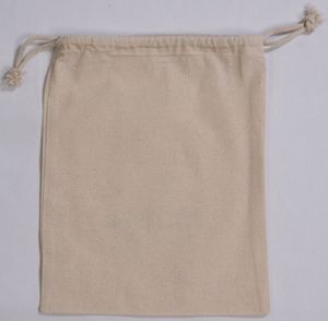 Custom Logo Printing Eco-Friendly Large Organic Cotton Canvas <b>Drawstring</b> <b>Pouch</b> Bags White Reusable Shopping Storage Promotion - Product Image 1