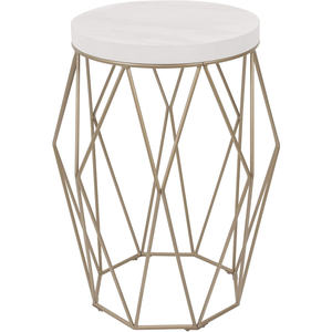 Table d'appoint en marbre blanc lourd et Base pour la décoration intérieure Table d'extrémité moderne pour salon chambre - Product Image 6