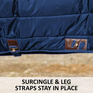 Offre Spéciale 1200D imperméable hiver cheval équestre tapis Combo 50 grammes fibre détachable cou couverture de participation Nylon laine coton - Product Image 6