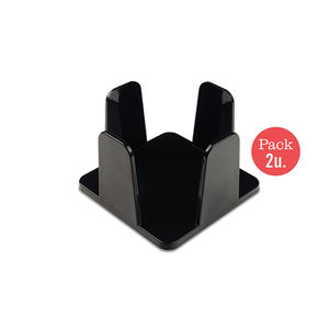 Porte-serviettes noir 20x20cm en polystyrène PS, lot de 2, B2B - Product Image 2