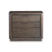 Mesita de noche Bernhardt Outline con acabado de madera moderna
