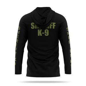 Ligero Protección Uv Sheriff K9 Sudadera con capucha de rendimiento para hombres Protección solar Jersey de secado rápido Camisas de pesca con capucha de manga larga - Product Image 2