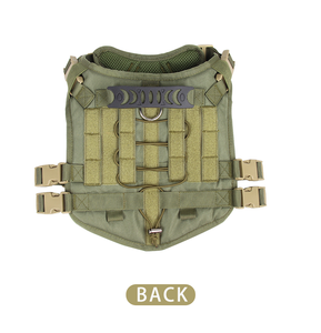 Solid Pattern Strong Pet <b>Dog</b> Tactical <b>Harness</b> Vest with Pet Leashes and Collars - Product Image 4