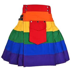 Kilt utilitaire plissé hybride moderne LGBT fait main écossais pour hommes - Product Image 3