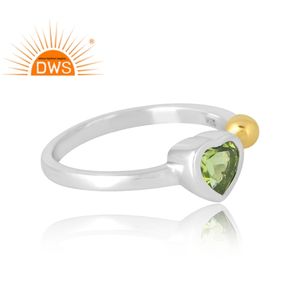 Última venta 925 Sterling Selling Anillo de piedras preciosas de peridoto natural Joyería personalizada para mujeres Regalo para ella - Product Image 4