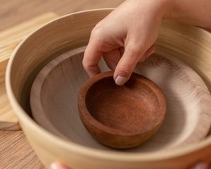 New <b>Sale</b> Best Farmhouse Rustic Decorative Hand <b>Carved</b> Wooden Bowls Long Paulownia <b>Wood</b> Bowl Vintage <b>Wood</b> Dough Bowl for Candles - Product Image 6