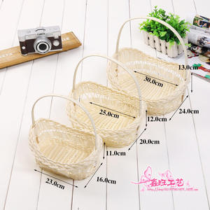 Cesta de Flores Decorativa de Plástico Circular Blanca de Lujo, Ecológica, para Regalos de Boda y Fiestas - Product Image 5