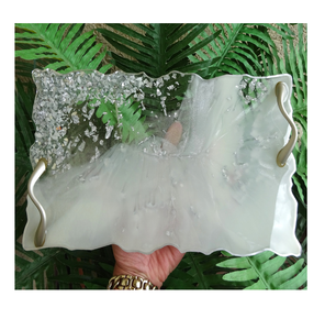 ถาดอีพอกซีเรซินอีพ็อกซี่เกรดอาหารถาดใส่อาหารเรซินอีพ็อกซี่พร้อมหูหิ้วถาดเสิร์ฟอาหารผลไม้ - Product Image 2