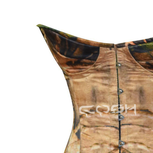 Corsé de satén de poliéster al por mayor con varillas de acero y estampado de jungla, top moldeador de cintura adelgazante - Product Image 4