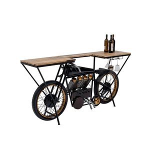 Brough Bike Mesa de consola de barra de madera para el hogar Muebles étnicos indios Motocicleta hecha a mano de La India - Product Image 4
