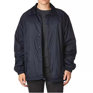 Nouveauté veste coupe-vent à capuche légère tissu imperméable avec fermeture éclair de couleur contrastée sweats à capuche pour hommes - Product Image 1