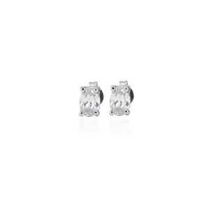 "Stainless Steel Zircon Geometric <b>Stud</b> <b>Earrings</b> for Women's Daily Wear or Party Gift" - Product Image 1