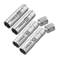 1pc 3/8 ''Drive Métrique Spark Plug Socket 12-Point Hex 14 16mm Head Sizes 64mm Long Chrome Plated Cr-V Steel 3/8 Socket Set