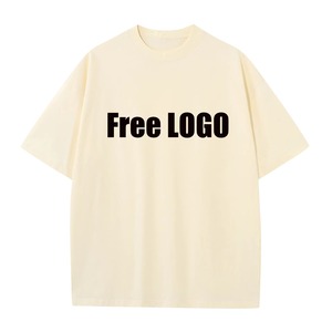 Impression de logo personnalisé 230gsm coton surdimensionné vierge t-shirts poids lourd hommes t-shirt pour hommes livraison DDP - Product Image 2