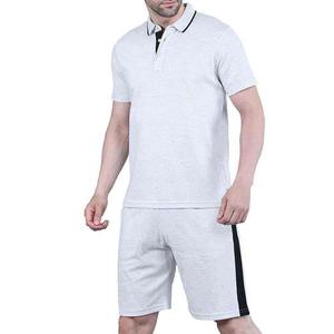 Venta al por mayor personalizado de los hombres de calidad superior de verano de manga corta Polo conjunto de chándal deportivo de los hombres de verano corto conjunto de 2 piezas - Product Image 2