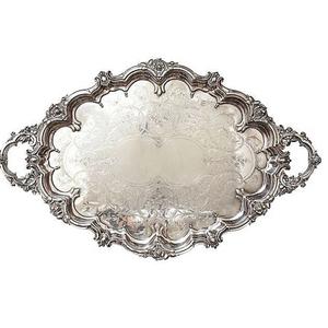 Plateaux de service décoratifs faits à la main en laiton et aluminium, élégants, pour hôtels, maisons et décoration de table - Product Image 2