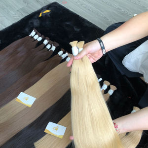 Meilleur prix en gros pour extensions de cheveux humains vierges bruts de qualité supérieure, lisses, 100g, origine Vietnam, vente en gros - Product Image 1