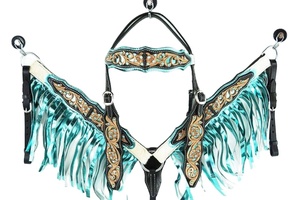 Equipo de sillín de caballo de cuero genuino de alta calidad, recién llegado, sillín de cabeza occidental portátil y sillines de calidad con cuello de pecho - Product Image 2