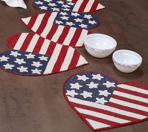 พรมปูรองจานผ้าปูรองจานผ้าปูรองจานผ้าปูรองจานแฟนซีตกแต่งงานคริสต์มาสทำมือสำหรับงานแต่งงาน - Product Image 1