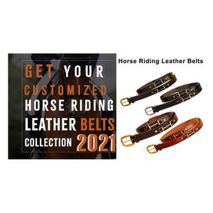 Cinturón de cuero puro Ecuestre para mujer de alta calidad, elegante cinturón de cuero liso para jinetes femeninos con hebilla dorada duradera - Product Image 6