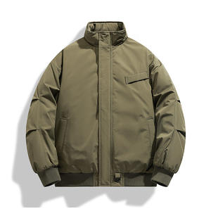 เสื้อแจ็คเก็ตบุหนาสำหรับผู้ชายฤดูหนาว ราคาโรงงานจากบังกลาเทศและจีน ทรงหลวม สีพื้น เรียบง่าย สไตล์ลำลอง - Product Image 4