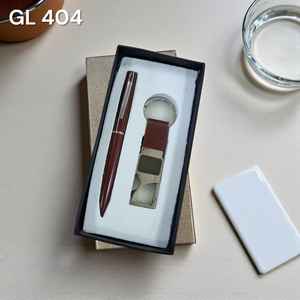 Ventes chaudes de papeterie de bureau, ensemble cadeau d'affaires 2 en 1 avec stylo en métal et porte-clés pour la rentrée scolaire, cadeau de Noël - Product Image 1