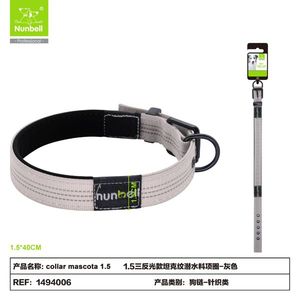 Collare per Cani in Neoprene con Tripla Riflettività e Motivo Tank Unico, Collari Eleganti per Animali Domestici - Product Image 1