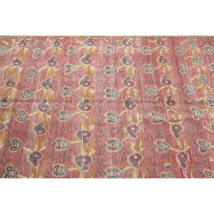 Tapis vintage 4,2 x 9,2 pieds, tapis oriental turc en laine rouge - Product Image 5