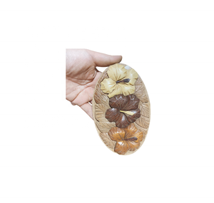 ของขวัญที่ไม่เหมือนใครจากฮาวาย-ทำด้วยมือไม้ของที่ระลึกกล่องปริศนางานฝีมือ-ดอกไม้ชบาฮาวาย-กล่องปริศนาไม้รักษาความปลอดภัย - Product Image 1