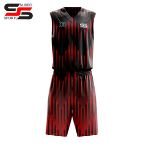 High Quality Polyester Sportswear Custom Design Embroidery Basketball Uniform Red and White Mens Quick Dry Basketball Uniform - Product Image 6
