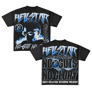 Camiseta Moderna de Algodón/Poliéster Grueso para Hombre |   Camiseta Extra Grande Ecológica con Estampado Personalizado para Estilo Urbano y Moda - Product Image 2