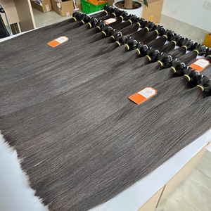 Extensiones de cabello humano crudo vietnamita hueso recto sedoso recto onda suave Color Natural doble trama máquina paquetes - Product Image 2