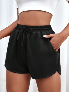 Stylish Women's Denim Shorts Spandex/Polyester High Waist Eco-Friendly Hot Shorts <b>Bleach</b> Wash Summer Sports - Product Image 4