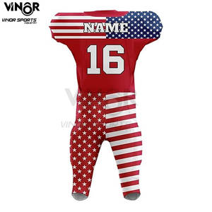 Uniforme hombres bordado personalizado 7vs7 fútbol americano Jersey Tops transpirable compresión fútbol uniformes personalizados - Product Image 3