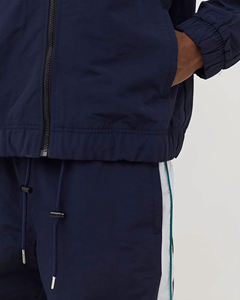 Chándal de bloque de color ligero de nailon 100% hecho a medida para hombre, chaqueta con cremallera impermeable y resistente al viento, conjunto de Jogger para hombre - Product Image 5