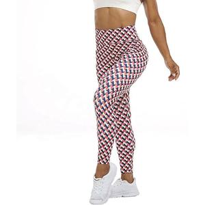 Pantalones de Yoga de sublimación de cintura alta para mujer, traje de entrenamiento para gimnasio, ropa de Fitness hecha a medida, mallas de Yoga con cintura elástica - Product Image 4