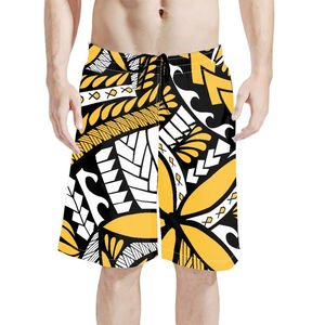 Vente en gros 100% coton Short décontracté Floral gris clair écologique homme été piste entraînement sport bouton vierge Logo personnalisé - Product Image 6