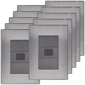 Timbres con Buzzer de Diseño Elegante, MXIMU-006, 10 Piezas, Timbre con Buzzer, 125-250 VCA, 50/60 Hz, Plateado/Oxford, Acero Inoxidable/P - Product Image 1