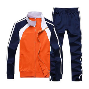 <b>men</b> polyester tracksuit full set zipper closure lightweight breathable gym training jogging casual <b>jacket</b> - Product Image 1