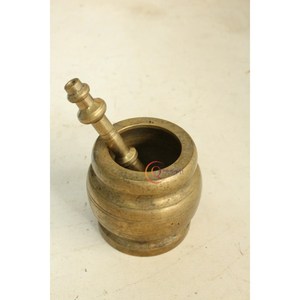 Mortero y Maja de tamaño personalizado, mortero de Metal de latón, herramientas de hierbas y especias hechas de latón dorado para suministros de uso de cocina casera - Product Image 6