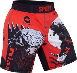 2025 Short de boxe en tissu Satin écologique personnalisé de haute qualité 100% coton Muay Thai Kickboxing MMA Arts martiaux porter solide - Product Image 3