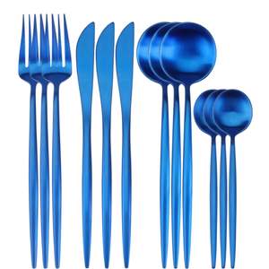 Juego de Cubiertos de acero inoxidable forjado 18/10 con acabado de espejo, incluye tenedor y cuchara, vajilla duradera para comer en casa - Product Image 6