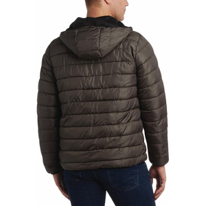Doudoune imprimée OEM à bas quantité minimale de commande pour hommes Logo personnalisé Veste d'hiver décontractée pour hommes avec poches avec service Doudoune - Product Image 3