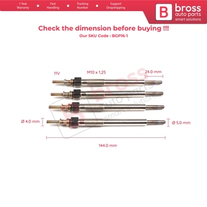 BGP16-1 4 Pcs <b>Heater</b> Glow <b>Plugs</b> GX145 0 100 226 497 1214035 for - Product Image 5