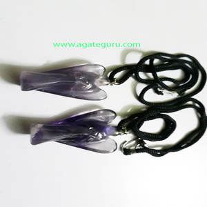 Pendentif Améthiste Anges avec fil d'Inde Produits Reiki de guérison - Product Image 1