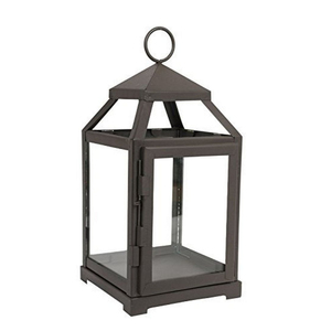 Modern Matte <b>Black</b> Metal <b>Lantern</b> Candle Holder For Indoor & Outdoor Decor Vintage Style Wedding Centerpiece & Party Decoration - Product Image 2