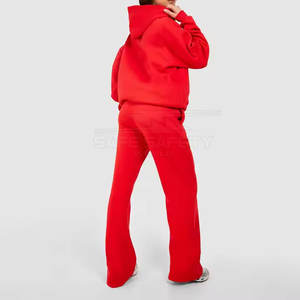 Chándal de talla grande de invierno para mujer, chándal de talla grande superventas, chándal de mujer de Color rojo liso - Product Image 2